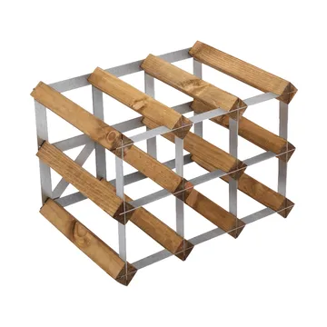 The Swedish Wine Rack Factory vinstativ monteret - 9 flasker-lyst fyrretræ - The Swedish Wine Rack Factory
