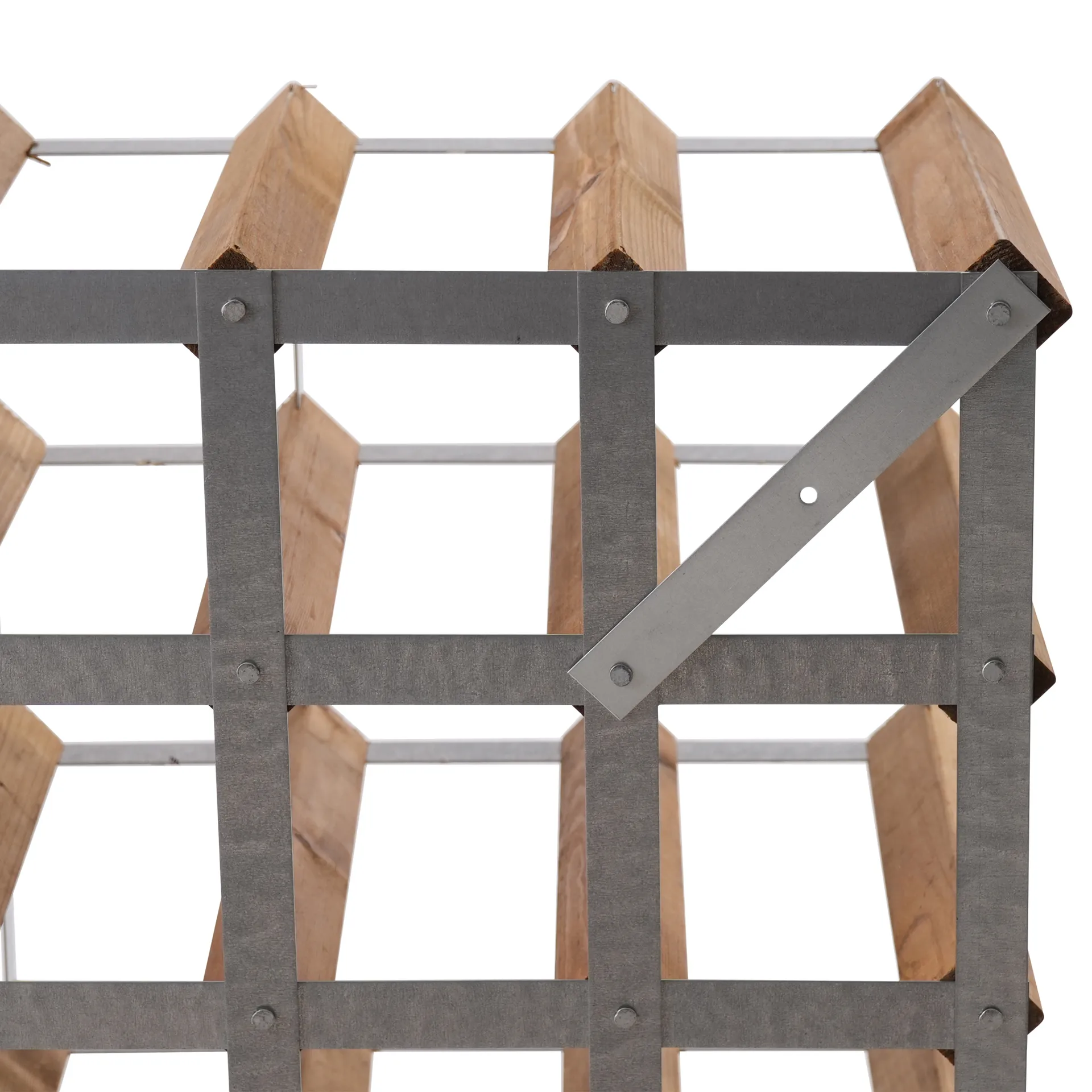 The Swedish Wine Rack Factory vinstativ monteret, 9 flasker-lyst fyrretræ The Swedish Wine Rack Factory