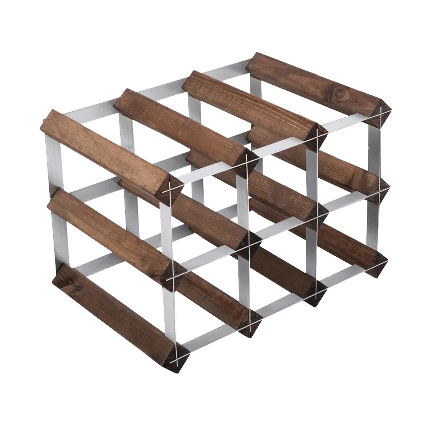 The Swedish Wine Rack Factory vinstativ monteret, 9 flasker-mørk fyrretræ The Swedish Wine Rack Factory