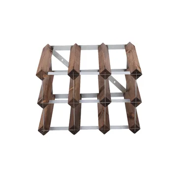 The Swedish Wine Rack Factory vinstativ monteret - 9 flasker-mørk fyrretræ - The Swedish Wine Rack Factory