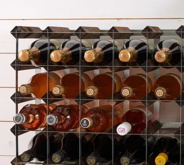 The Swedish Wine Rack Factory vinstativ monteret - 9 flasker-mørk fyrretræ - The Swedish Wine Rack Factory