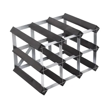 The Swedish Wine Rack Factory vinstativ monteret - 9 flasker-sort fyrretræ - The Swedish Wine Rack Factory