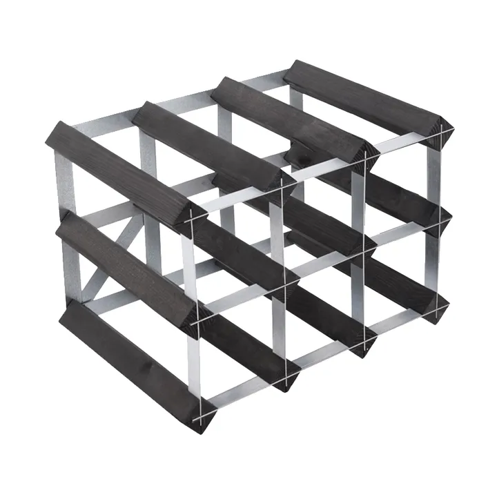 The Swedish Wine Rack Factory vinstativ monteret - 9 flasker-sort fyrretræ - The Swedish Wine Rack Factory