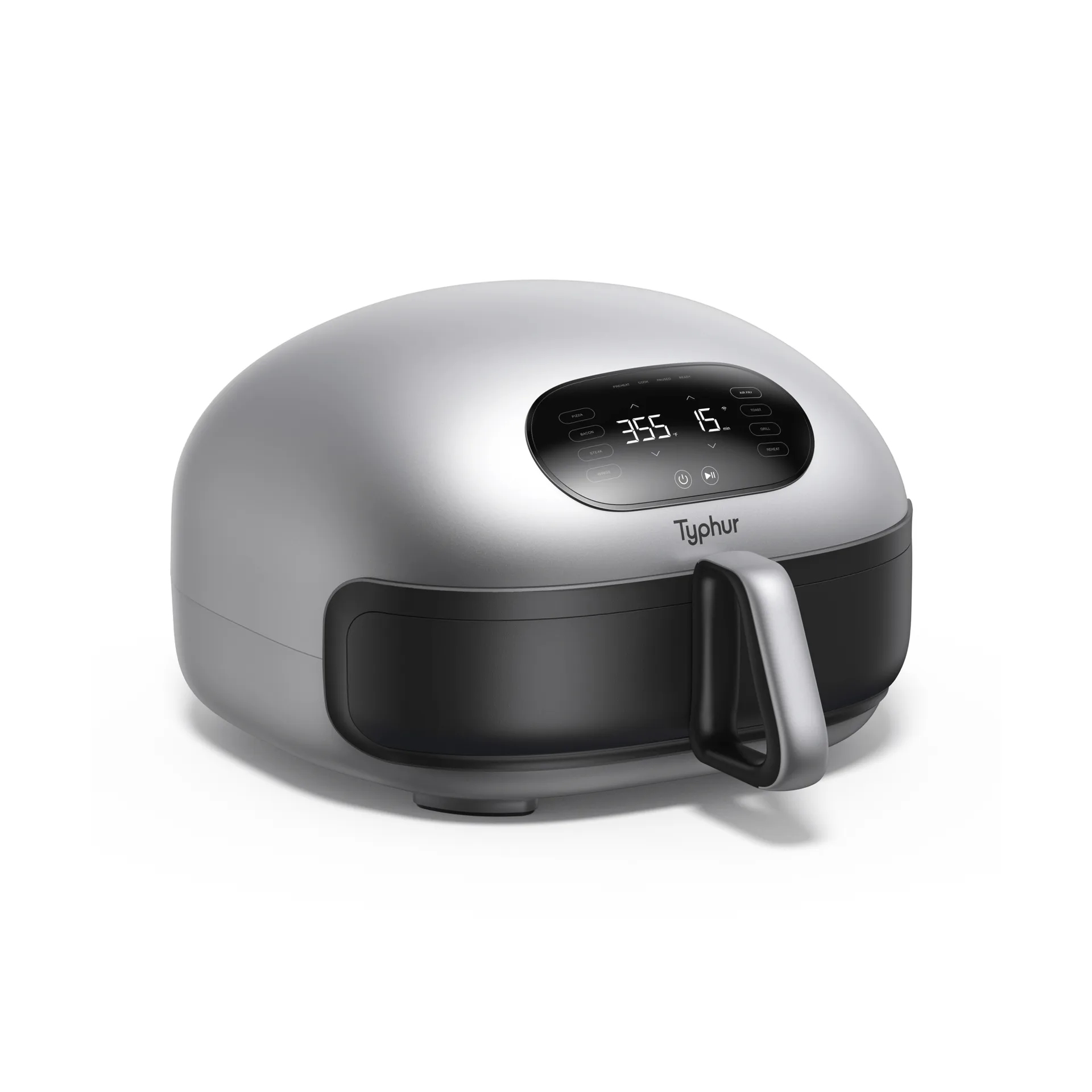 Typhur Dome 2 airfryer, Sølv-sort, 5,3 L Typhur