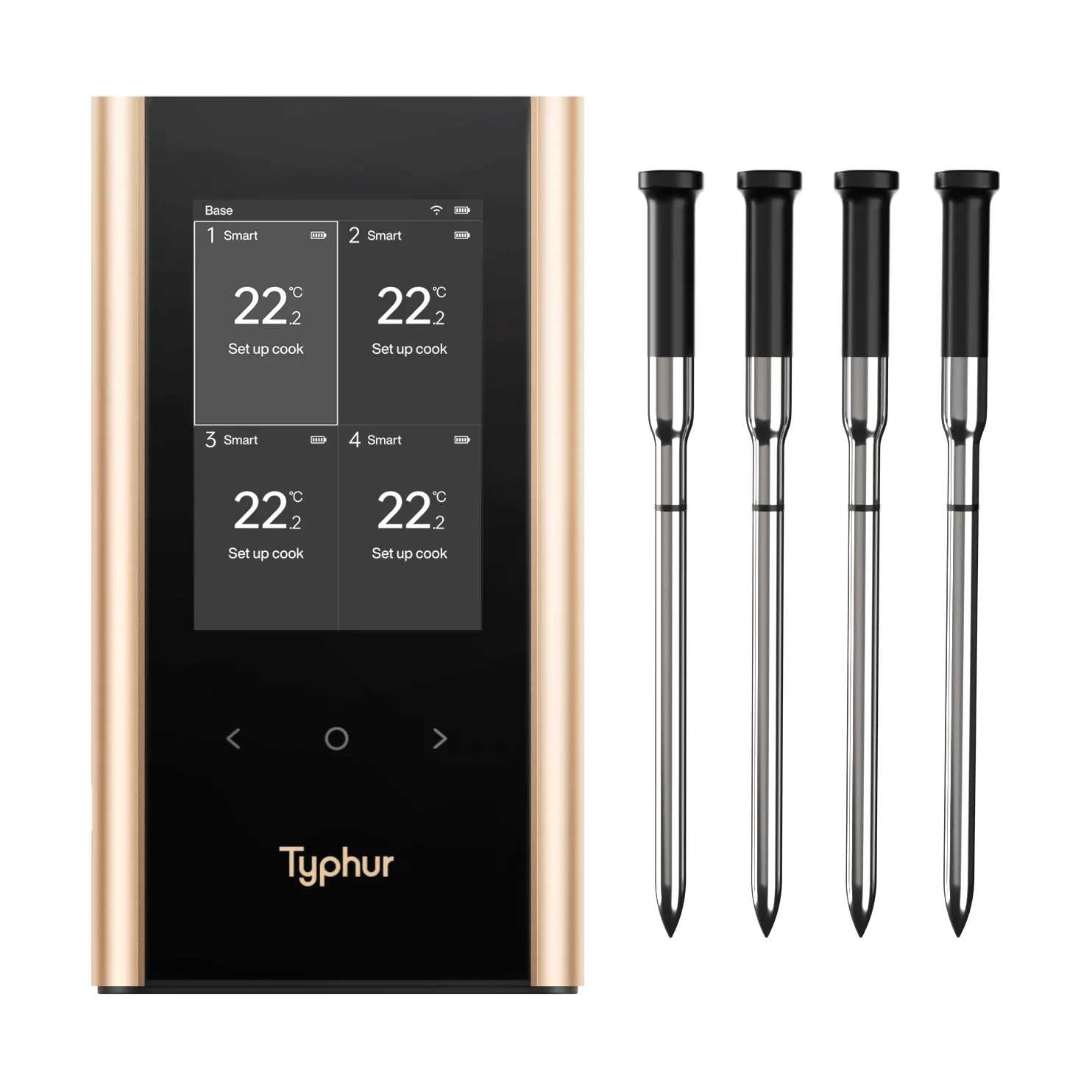 Typhur Sync gold køkkentermometer, Quad Typhur