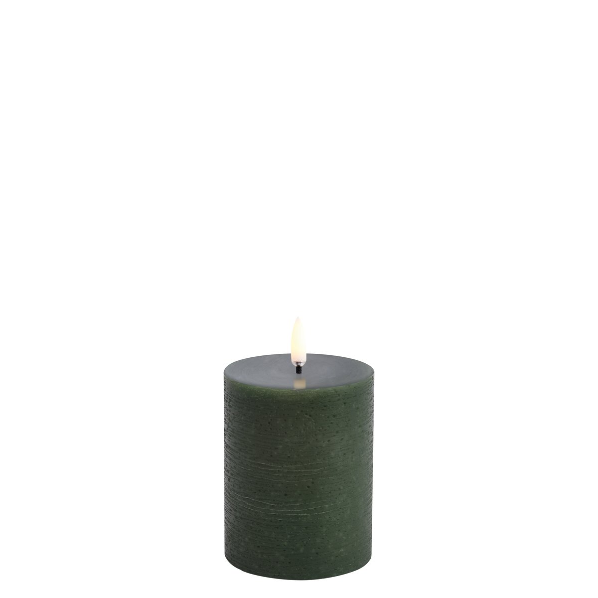 Uyuni Lighting LED Bloklys 7,8×10 cm Rustik Olivengrøn