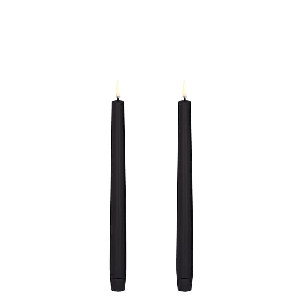 Taper LED-lys 2-pak 2,3 x 25 cm - Sort - Uyuni Lighting