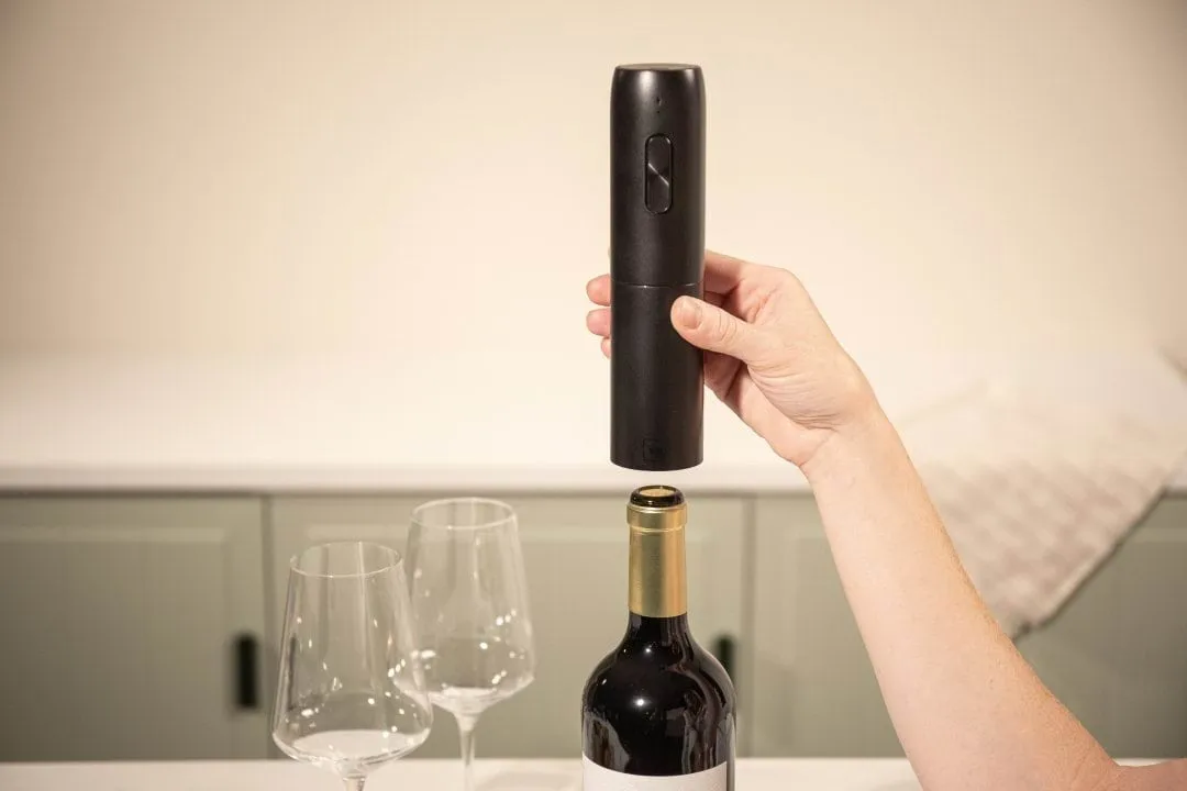 Vacuvin elektrisk vinåbner, Sort Vacuvin