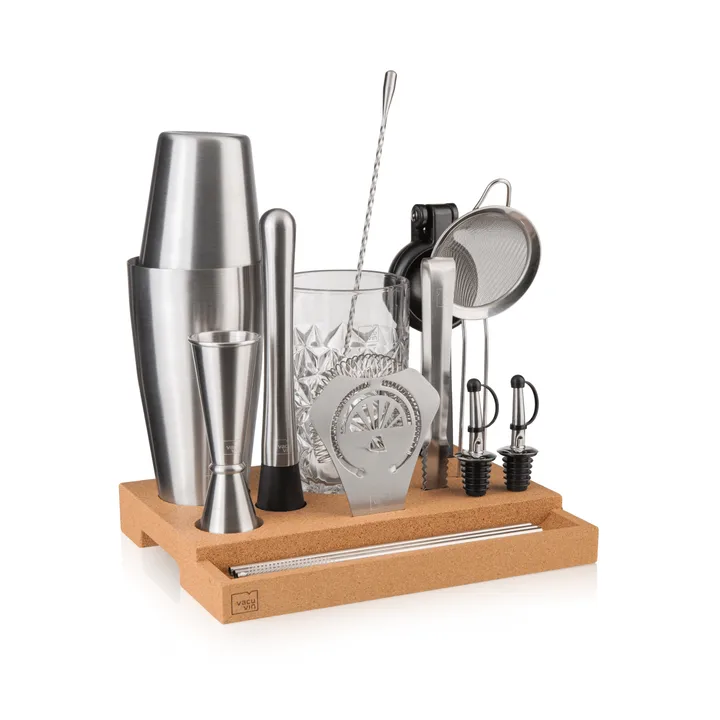 Vacuvin Master Bar In a Box cocktailssæt - Rustfrit stål, 16 dele - Vacuvin