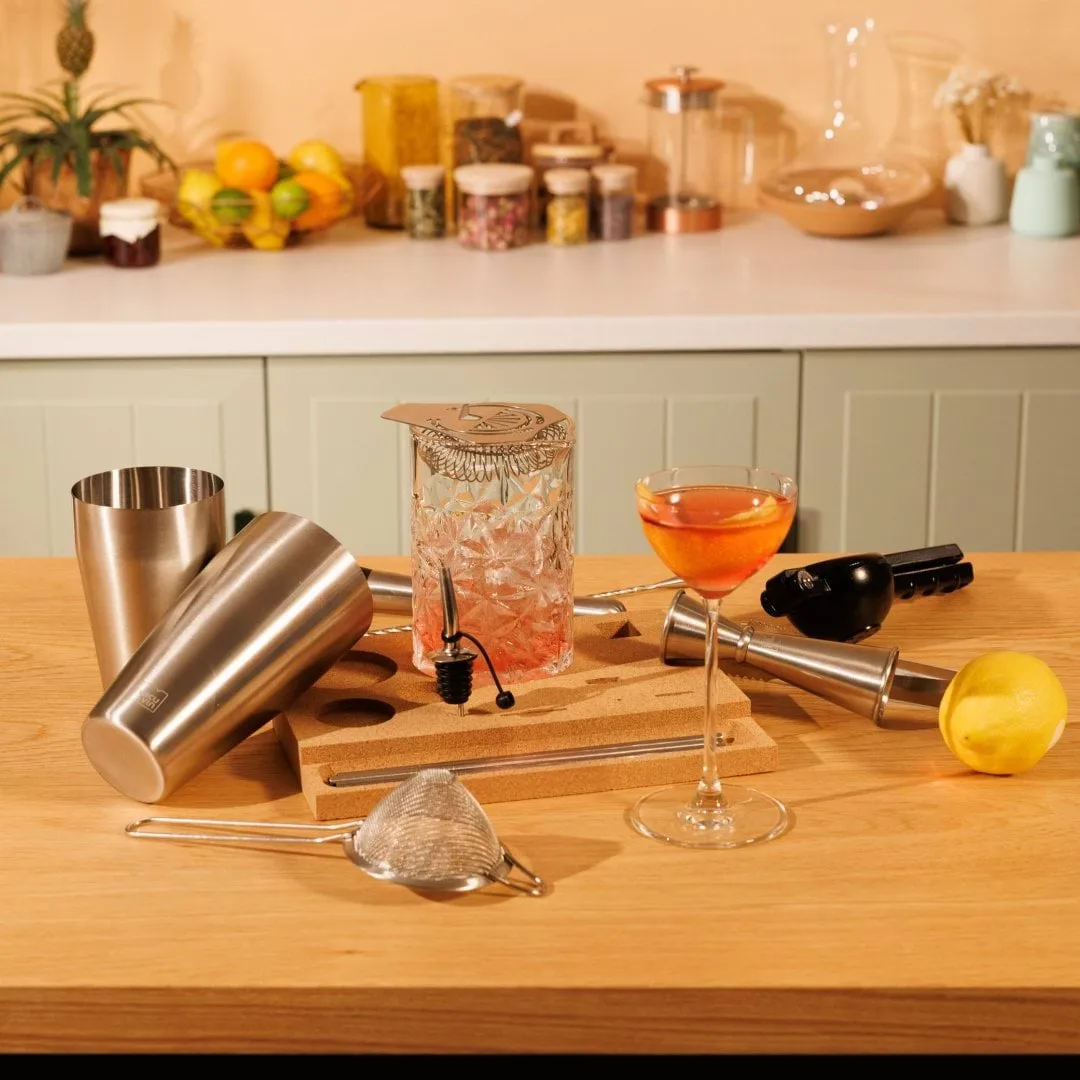 Vacuvin Mixologist Bar In a Box cocktail­sæt, Rustfrit stål, 14 dele Vacuvin