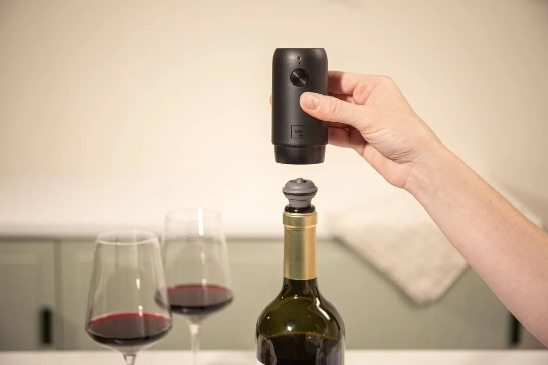 Vacuvin Wine Saver elektrisk vakuumpumpe, Sort Vacuvin