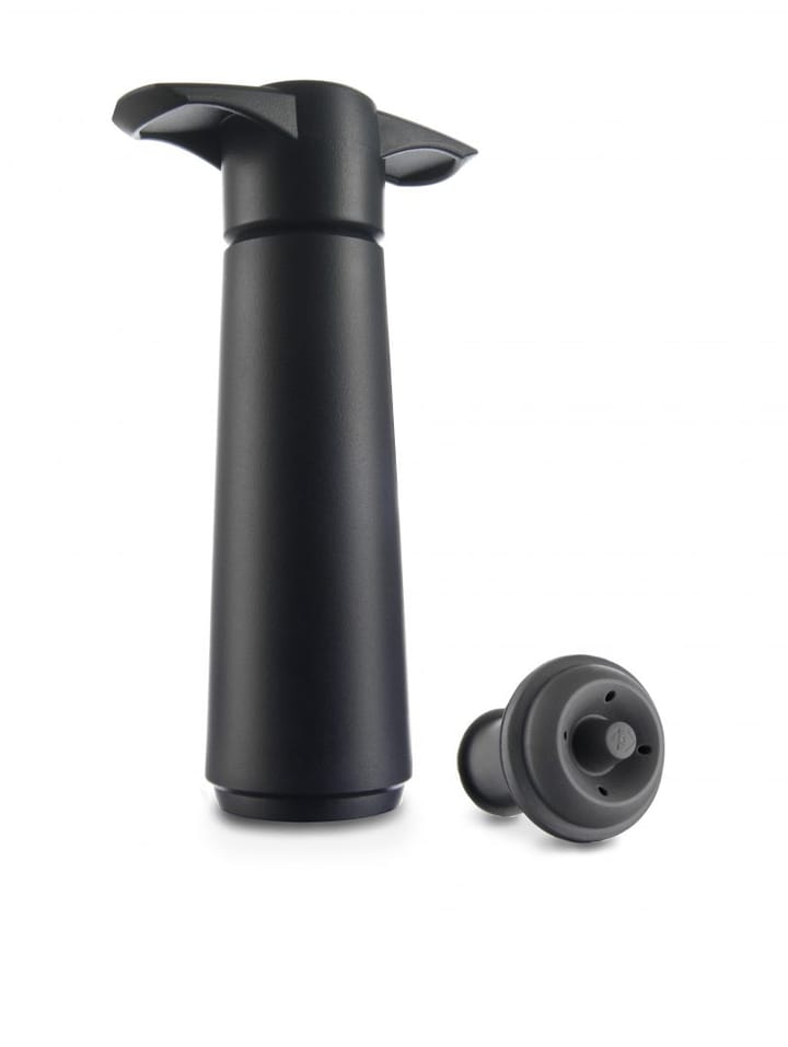 Vinstopper & vakuumpumpe, Sort Vacuvin
