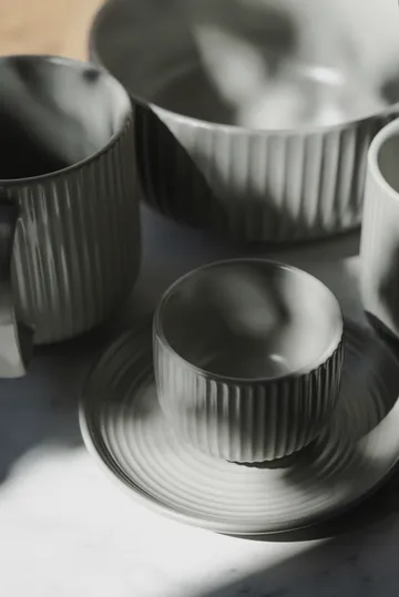 Duga espressokop med underkop 4-pak - Hvid, sandgrå, antracit, sort - Vargen & Thor