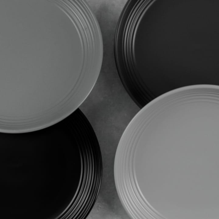 Gastro tallerken Ø25 cm 4-pak, Hvid, sandgrå, antracit, sort Vargen & Thor