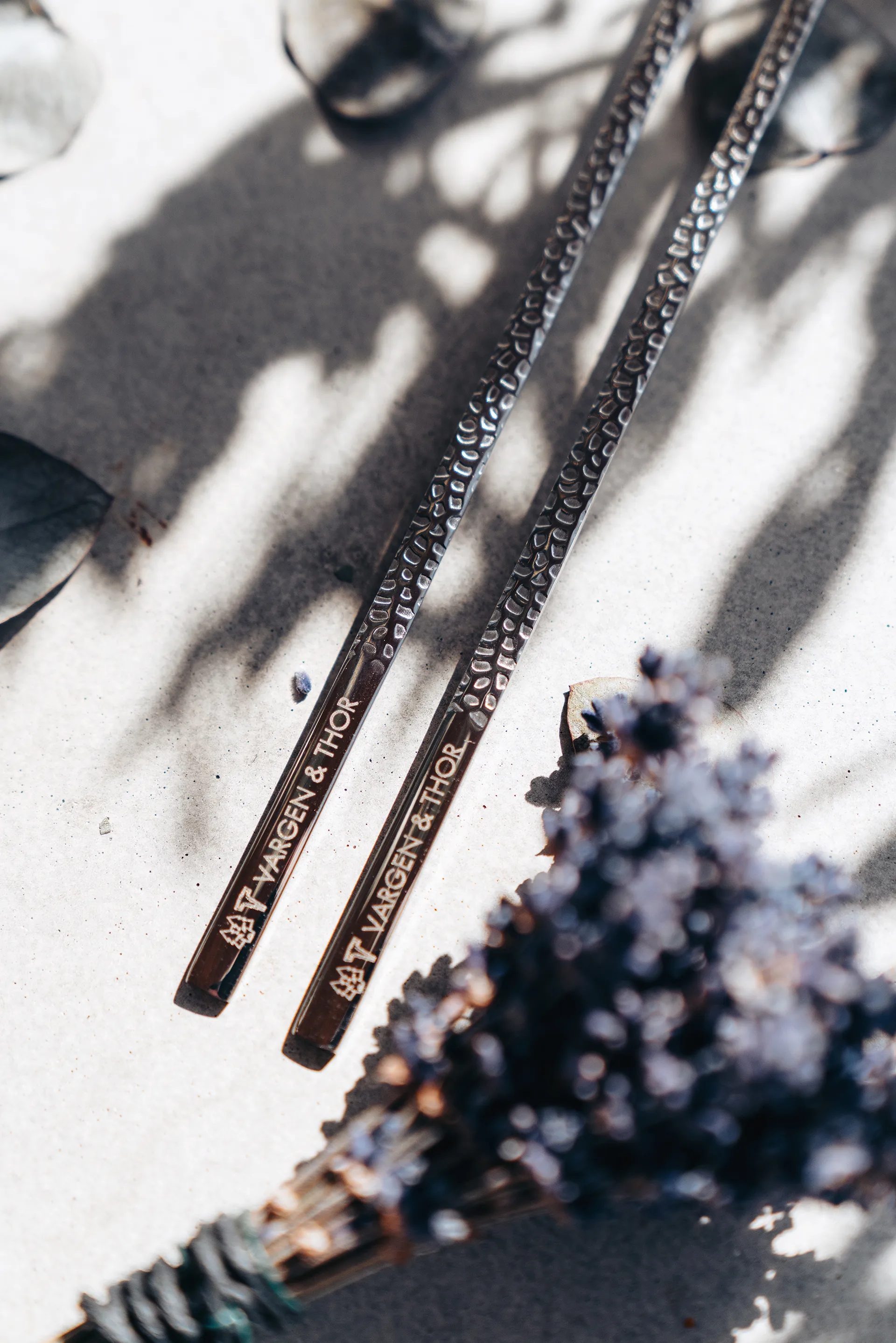 Kito Chopsticks spisepinde 4-pak, Sølv Vargen & Thor