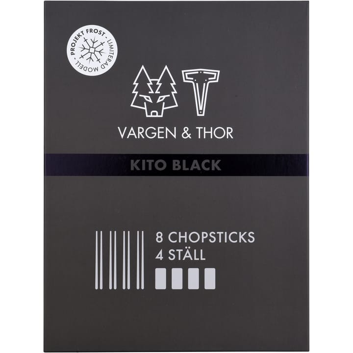 Kito Chopsticks spisepinde 4-pak, Sort Vargen & Thor