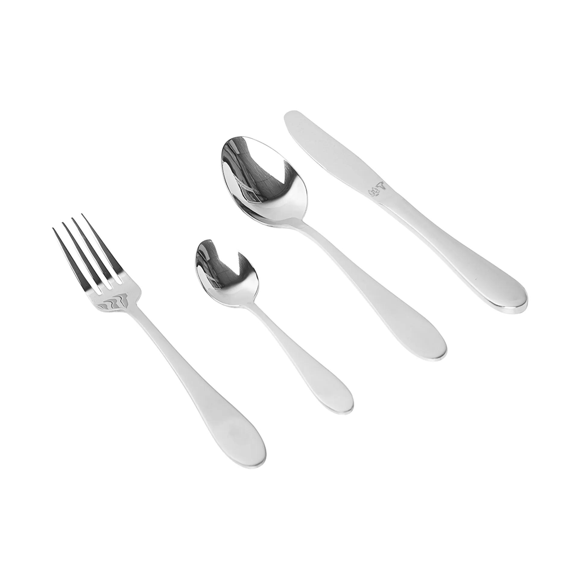 Nord bestiksæt 16 dele, Poleret sølv Vargen & Thor