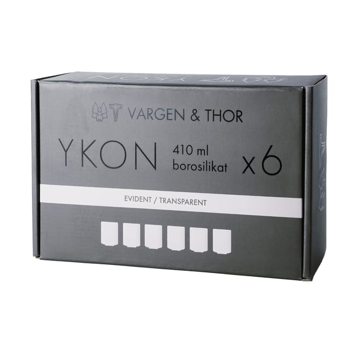 YKON vandglas 6-pak 41 cl, Evident transparent Vargen & Thor