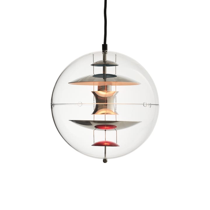 VP Globe loftslampe Ø28 cm, Chrome/Red/Blue Verpan