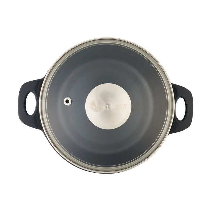 Victoria glaslåg med stålknop - Ø16 cm - Victoria