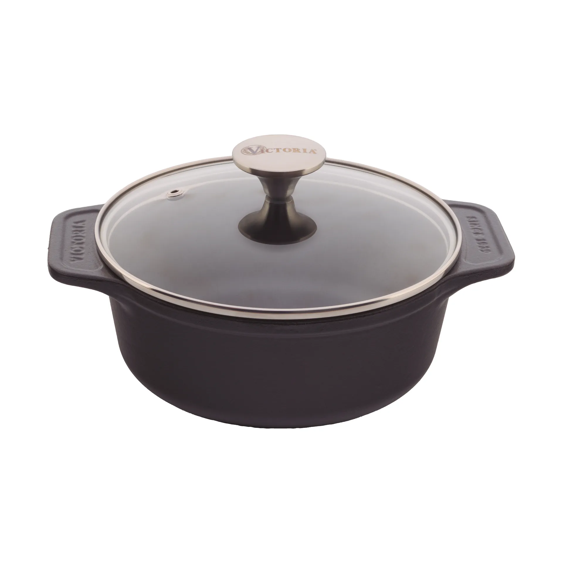 Victoria Victoria gryde støbejern glaslåg enameled 1,9 L
