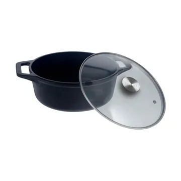 Victoria gryde støbejern glaslåg enameled - 3,8 l - Victoria