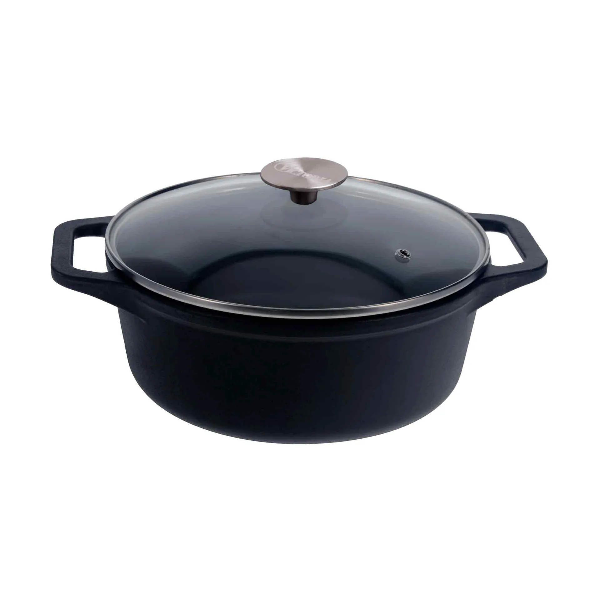 Victoria Victoria gryde støbejern glaslåg pre-seasoned 3,8 l