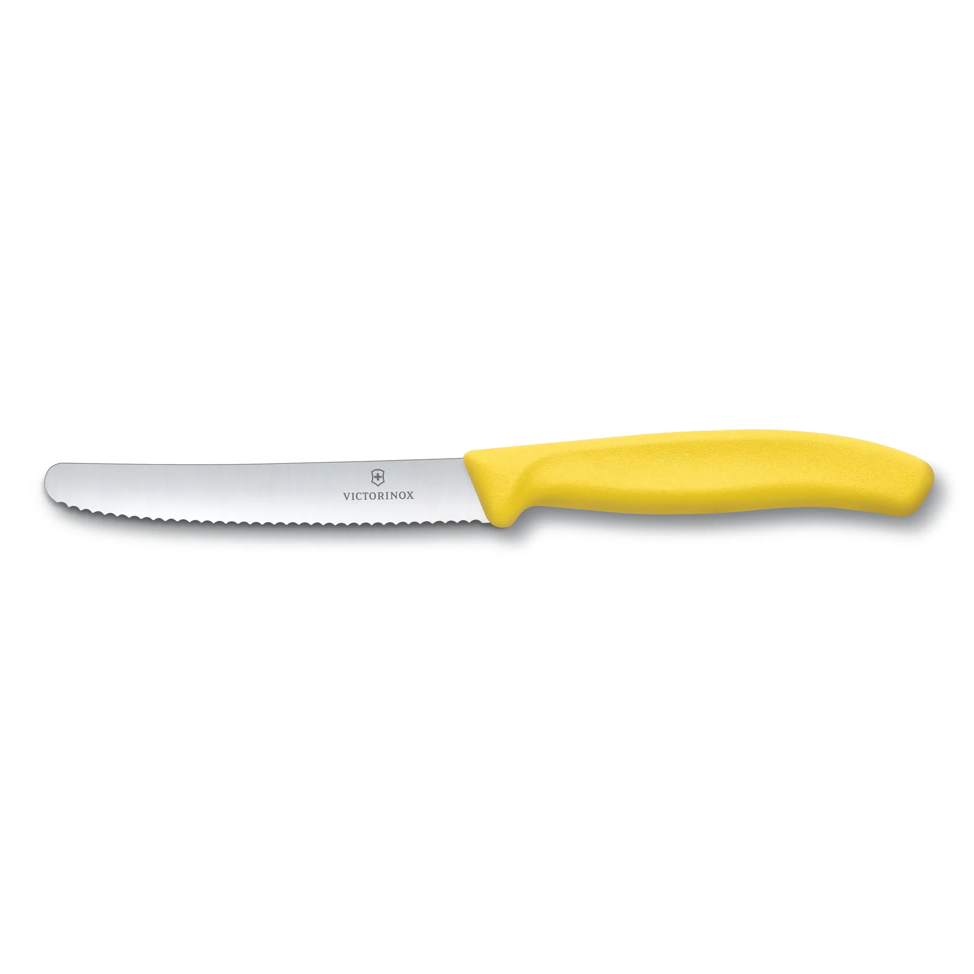 Swiss Classic pølse-/tomatkniv 11 cm, Gul Victorinox