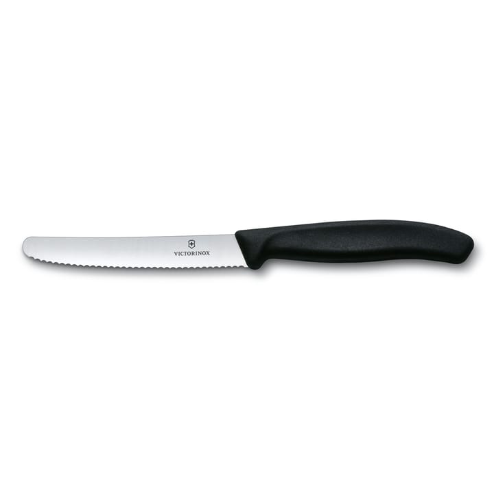 Swiss Classic pølse-/tomatkniv 11 cm, Sort Victorinox