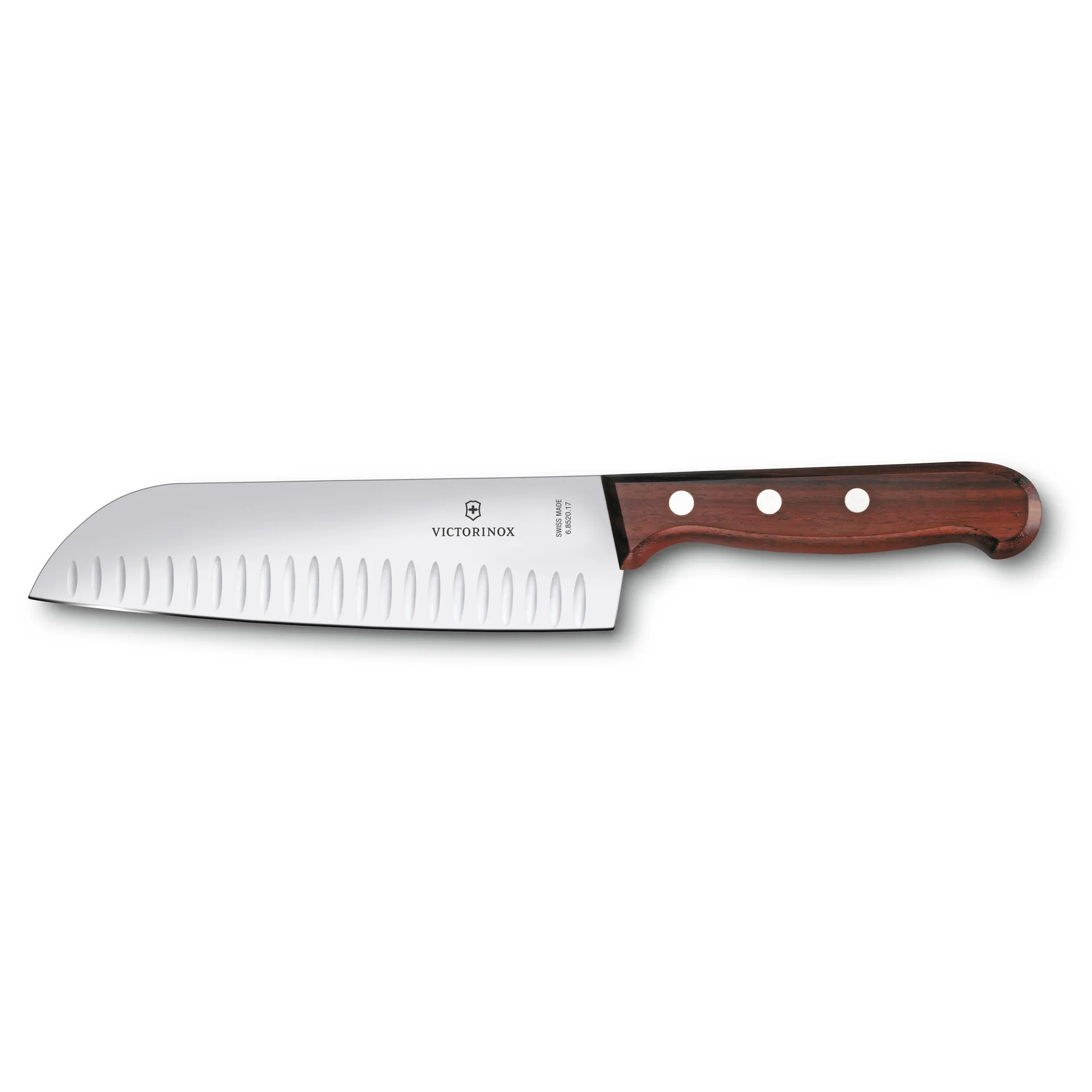 Wood santokukniv olivenslebet 17 cm, Rustfrit stål/Ahorn Victorinox
