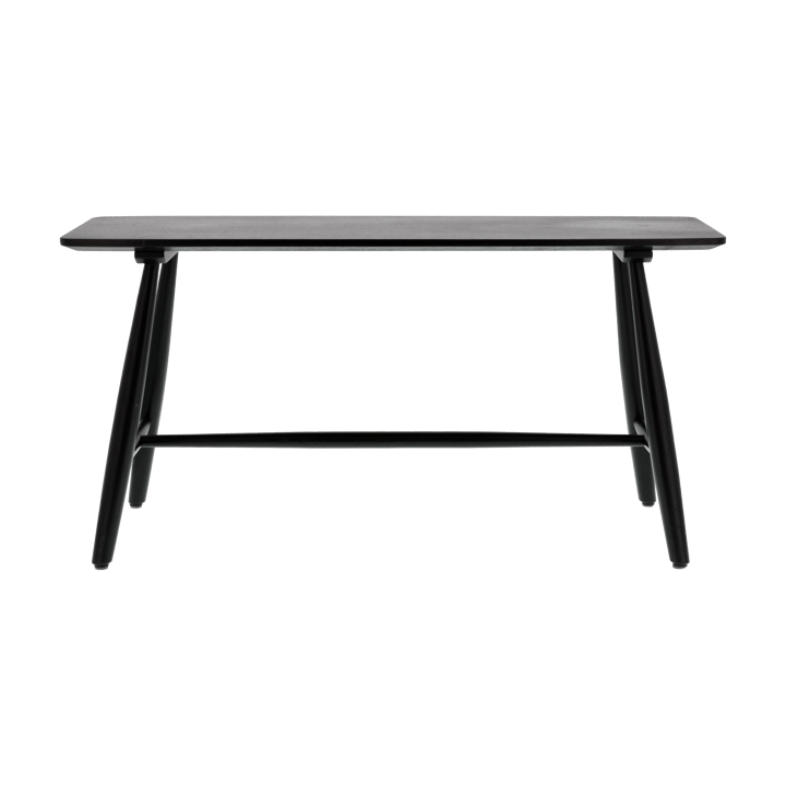 Bænk i bast 90x28x45 cm, Sort massiv eg Villa Collection