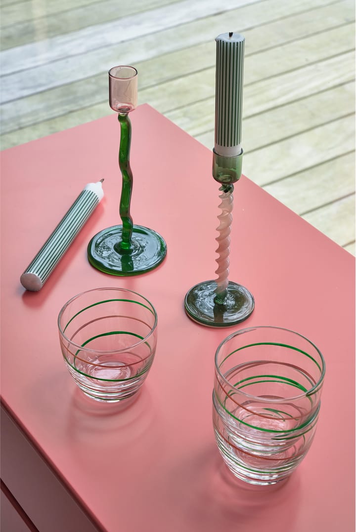 Styles lysestage 19,6 cm, Green-pink Villa Collection