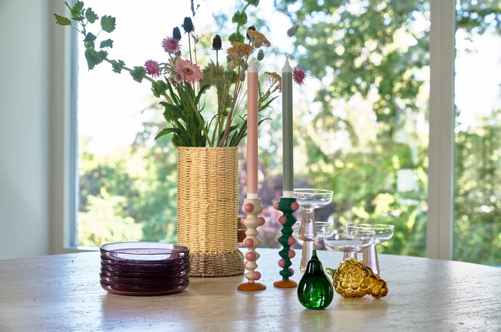 Styles lysestage prikker 18 cm, Green/Pink Villa Collection