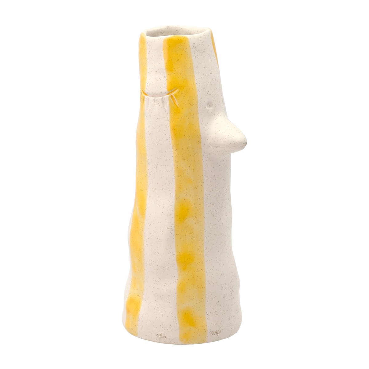 Villa Collection Styles vase med næb og øjenvipper 26 cm Yellow