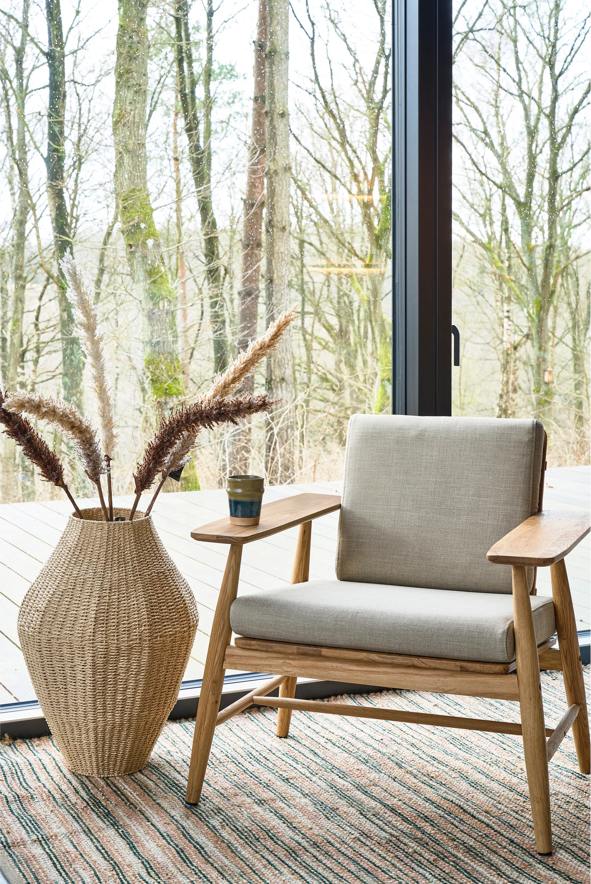 Vem tæppe, Green-nature-pink, 120x180 cm Villa Collection