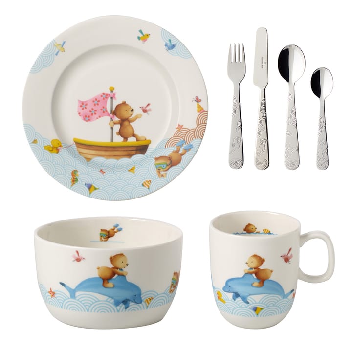 Happy as a Bear børneservice og -bestik, 7 dele Villeroy & Boch