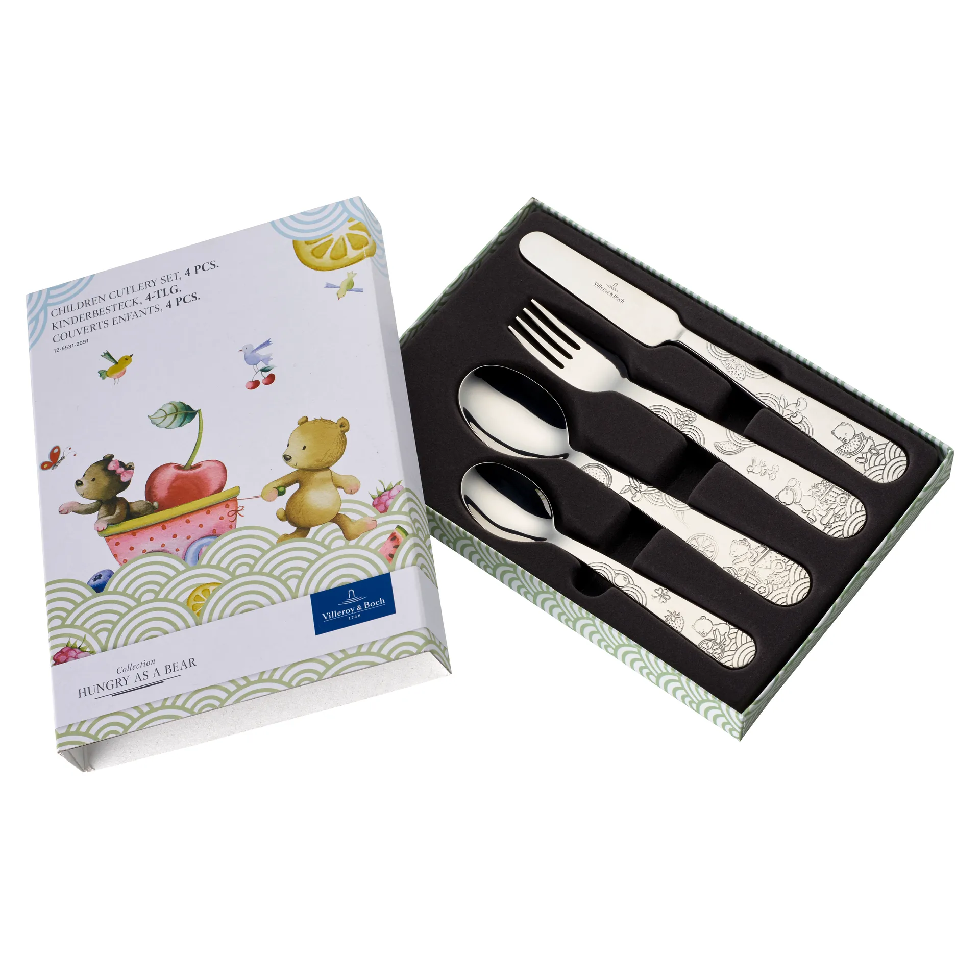 Hungry as a Bear børnebestik 4 dele, Rustfrit stål Villeroy & Boch