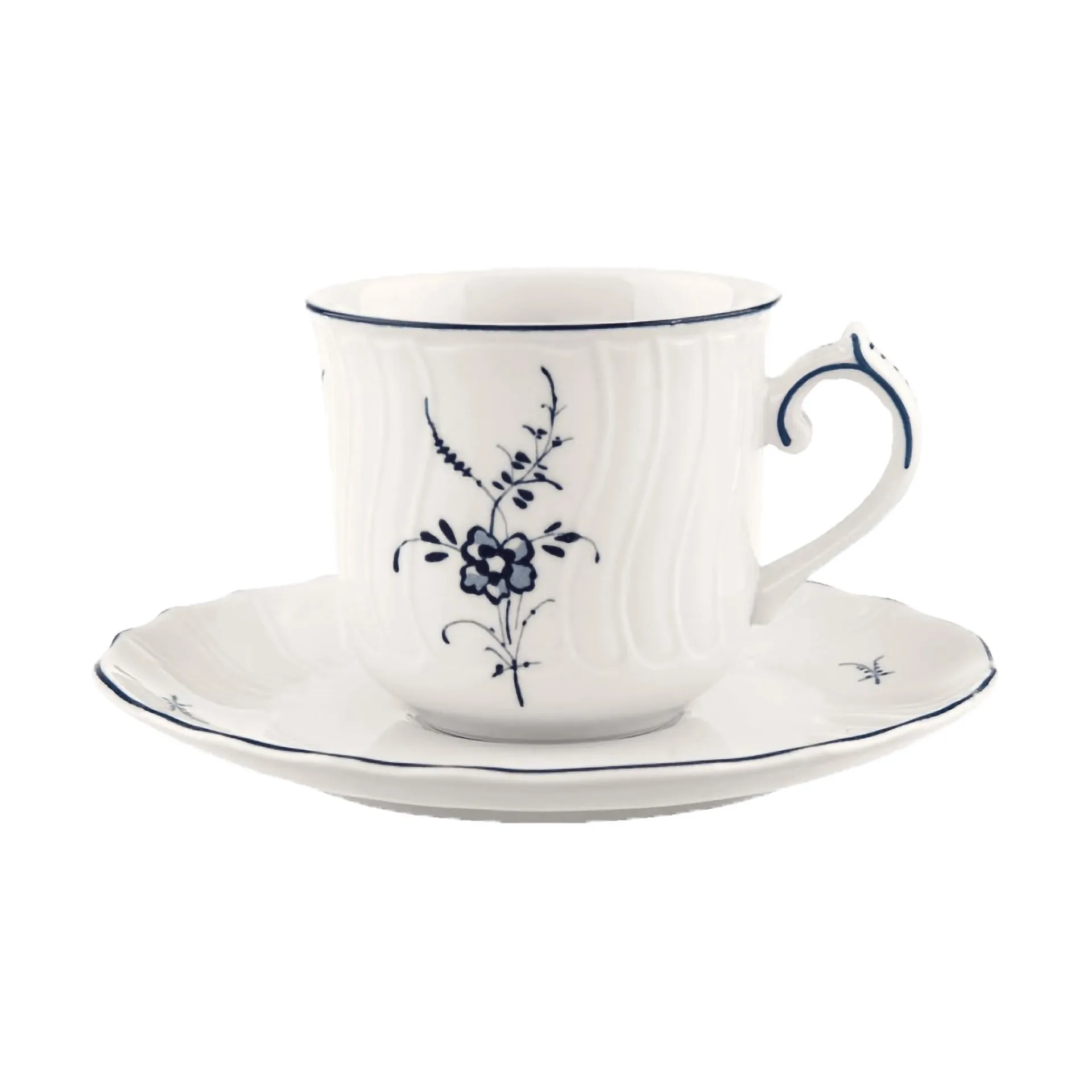 Old Luxembourg kop med underkop 12 cl, Hvid Villeroy & Boch