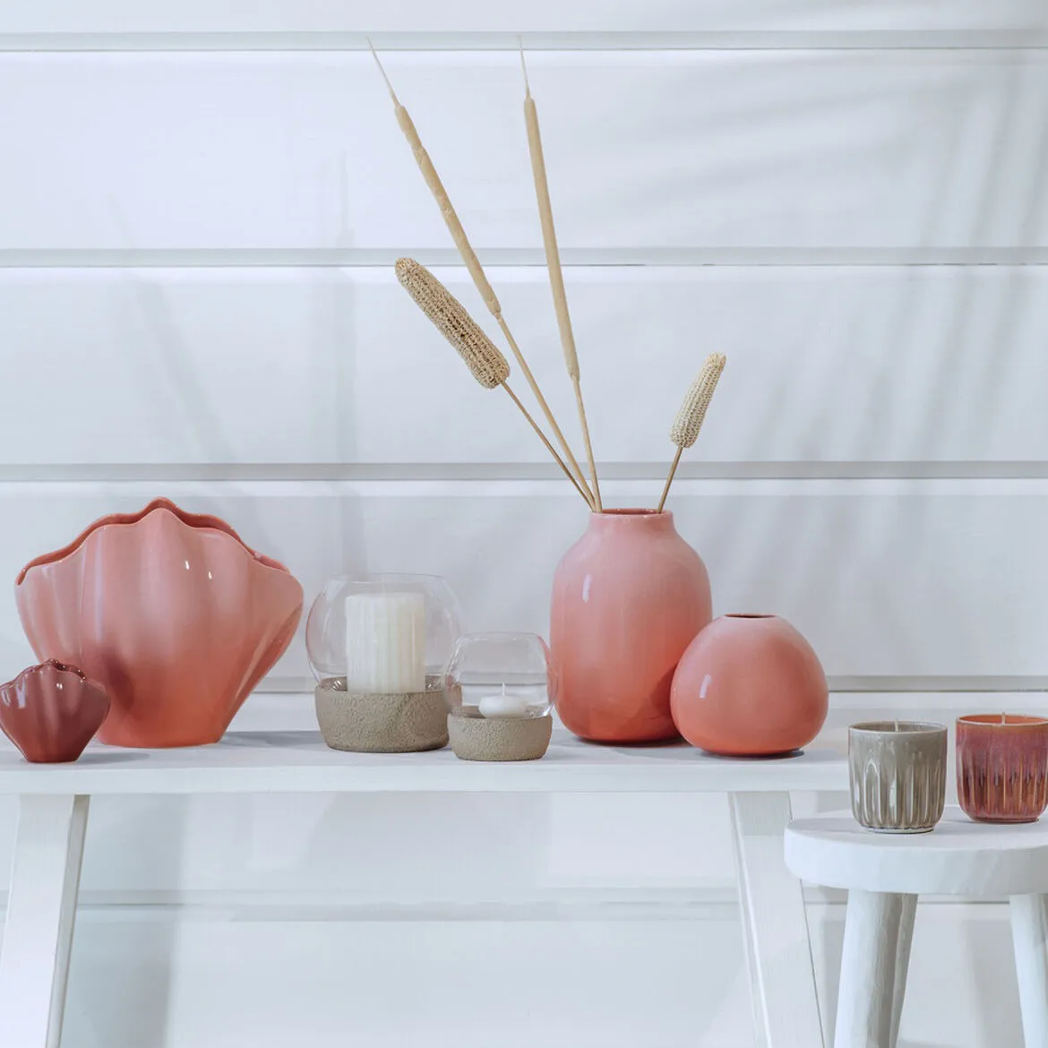 Perlemor varme lysestage Ø11 cm, Beige Villeroy & Boch