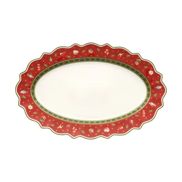 Toy's Delight serveringsfad oval 31x50 cm - Hvid-rød - Villeroy & Boch