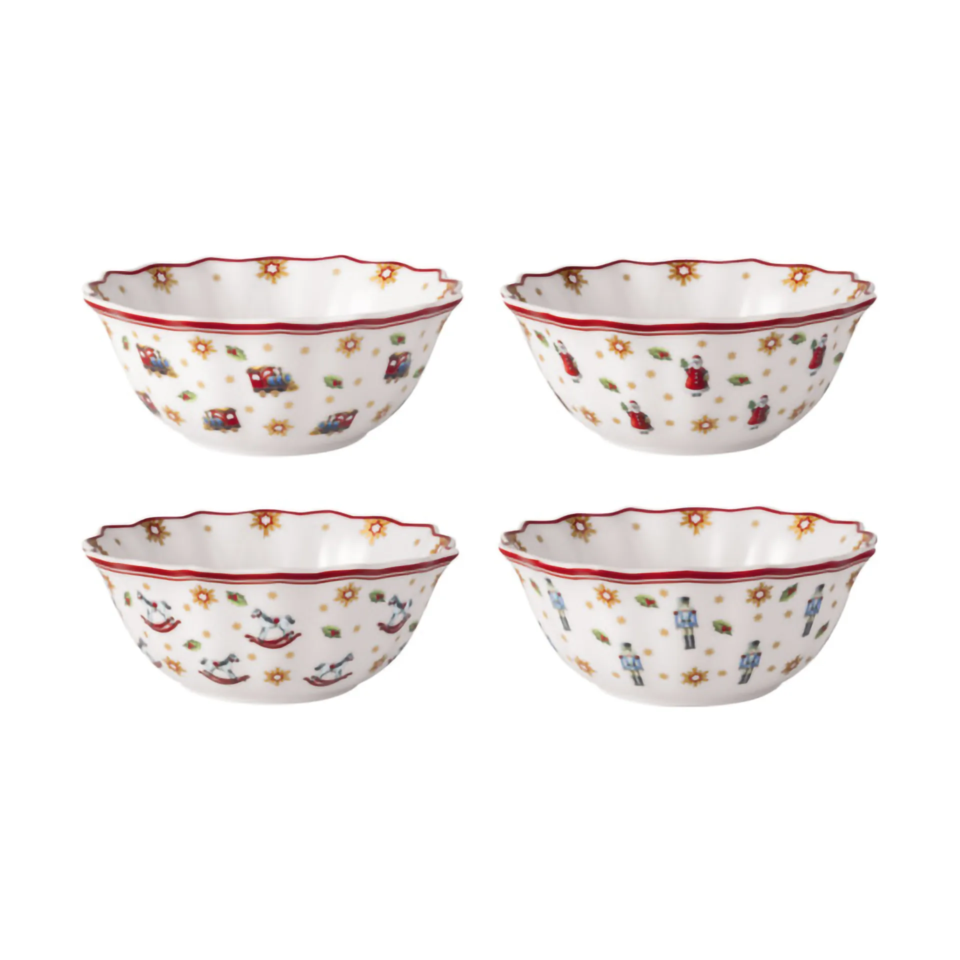Toy's Delight skål 4 dele, Hvid-rød Villeroy & Boch
