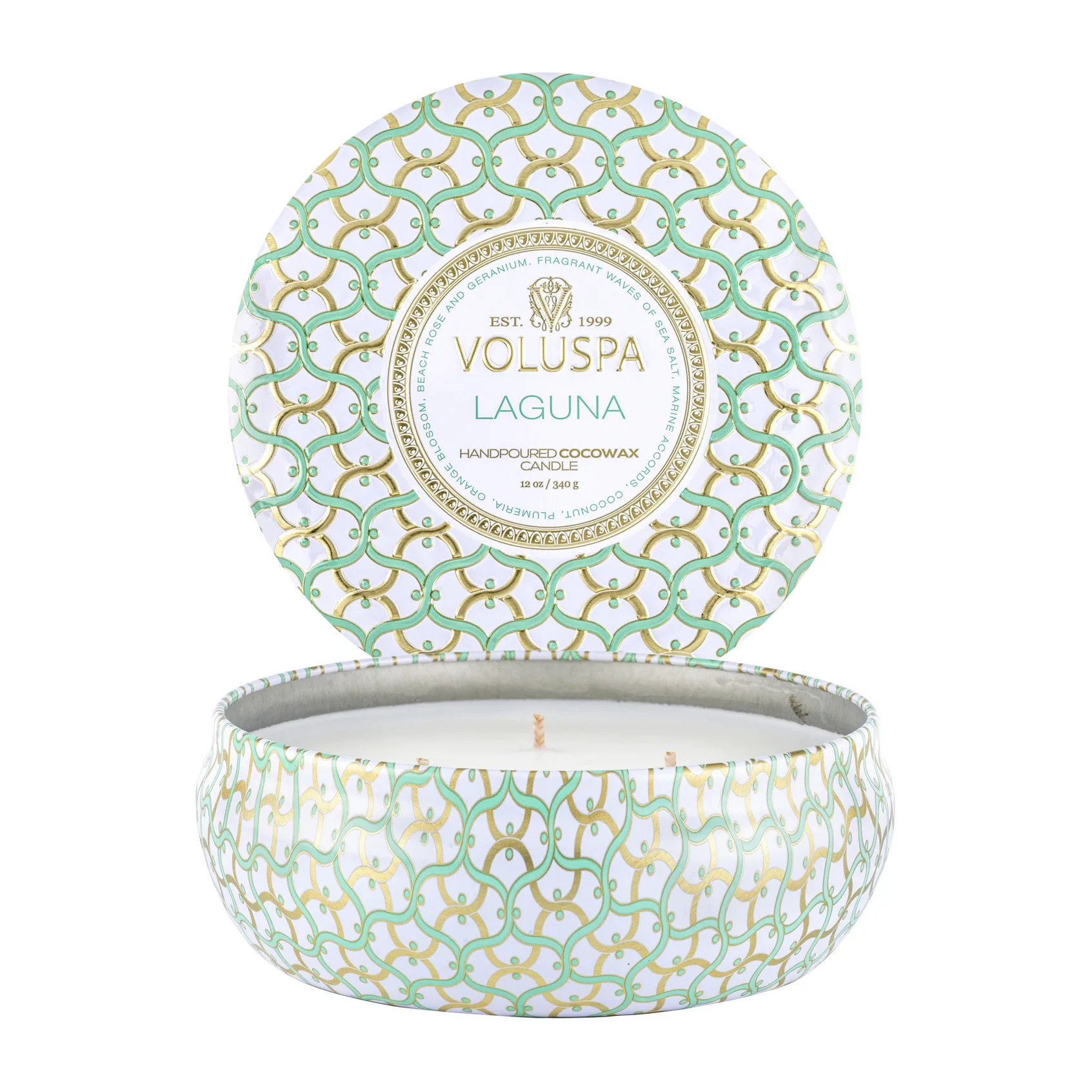 Maison Blanc 3-wick Tin duftlys 40 timer, Laguna Voluspa
