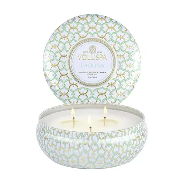 Maison Blanc 3-wick Tin duftlys 40 timer - Laguna - Voluspa