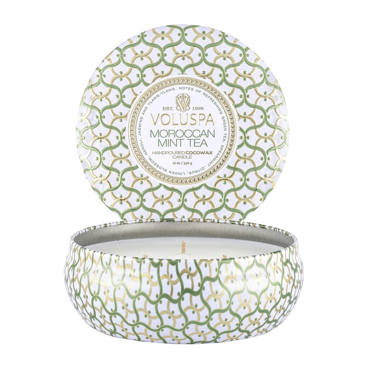 Maison Blanc 3-wick Tin duftlys 40 timer, Moroccan Mint Tea Voluspa