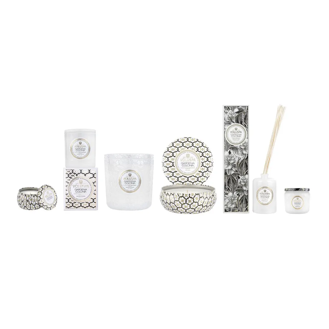 Maison Blanc Mini Tin duftlys 25 timer, Gardenia Colonia Voluspa