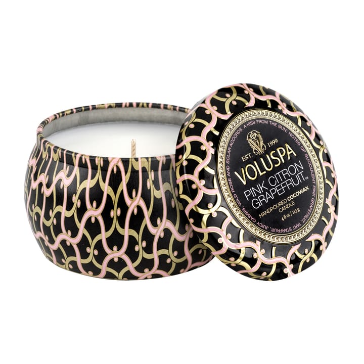 Maison Noir Mini Tin duftlys timer, Pink Citron Grapefruit Voluspa