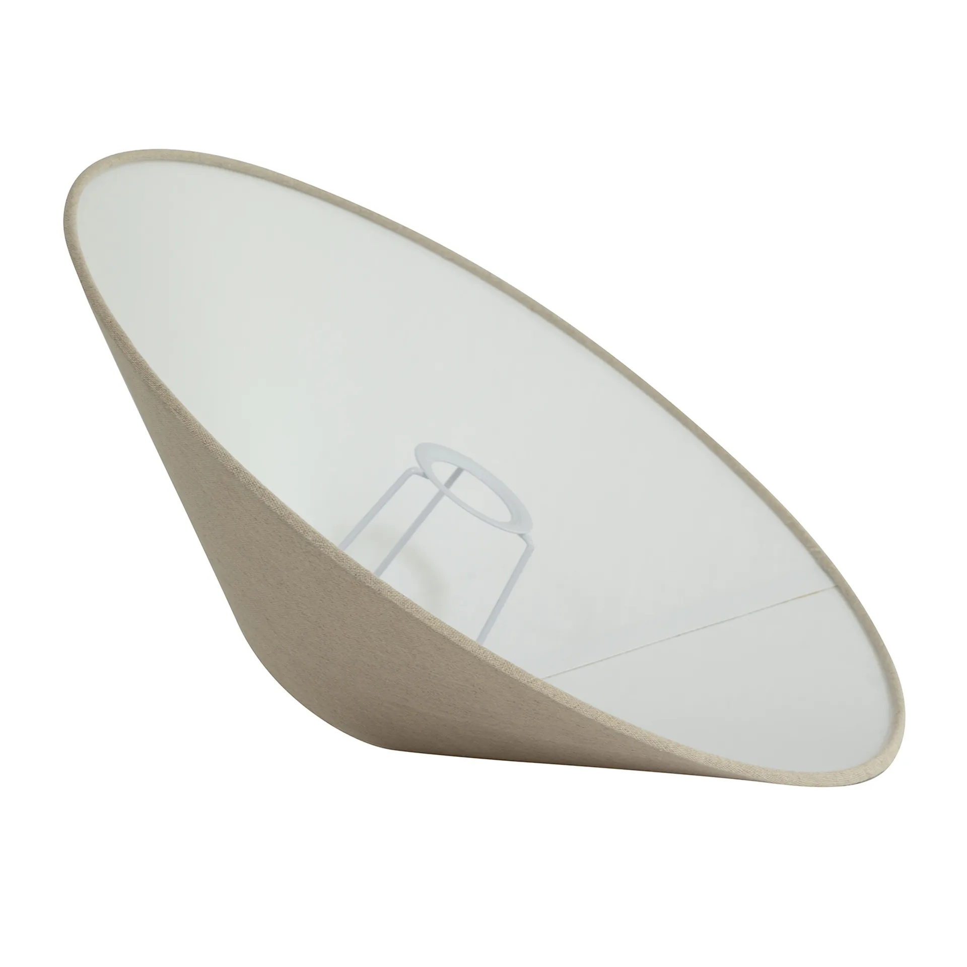 Basic flat lampeskærm Ø42 cm, Natural Watt & Veke