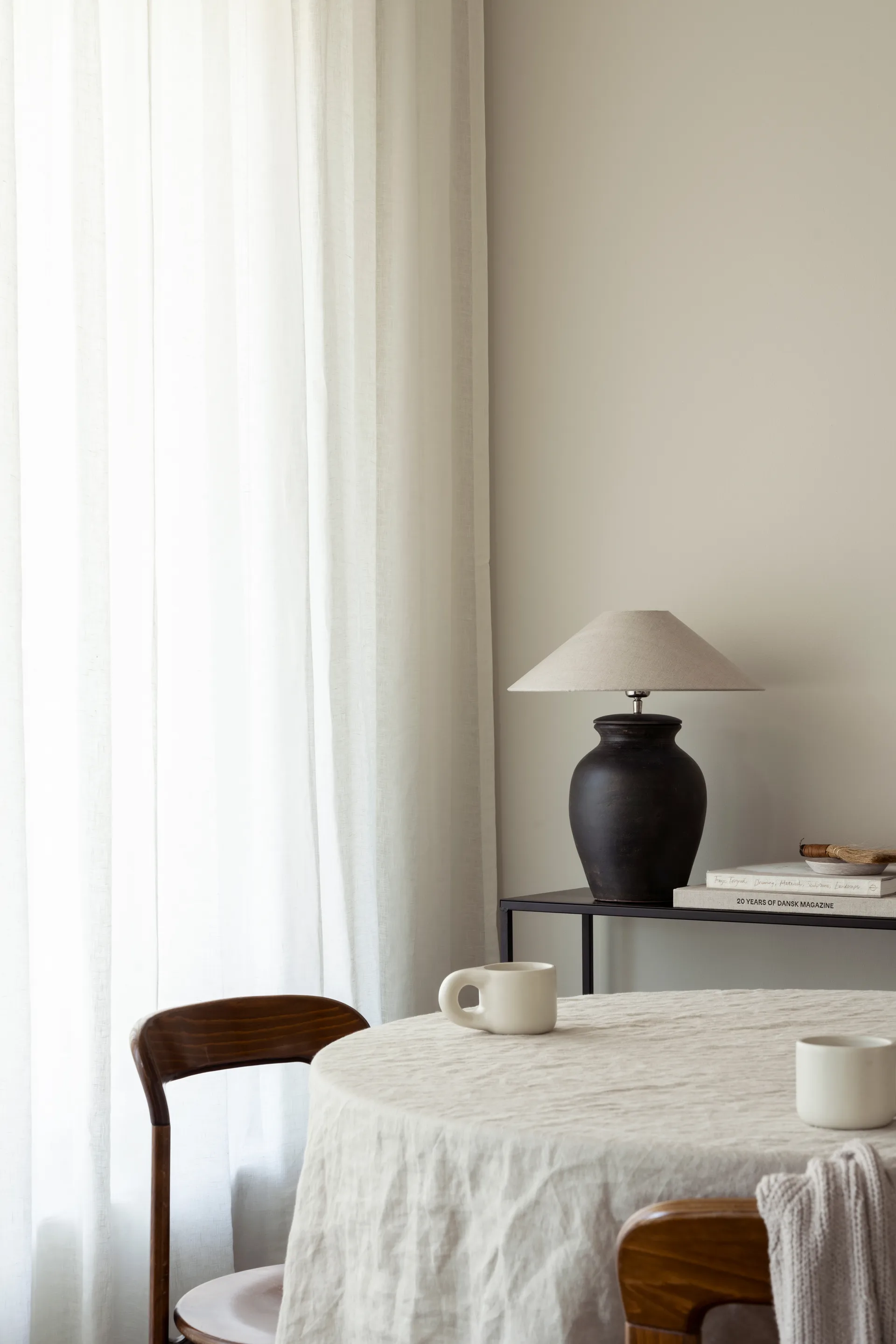 Basic flat lampeskærm Ø42 cm, Natural Watt & Veke