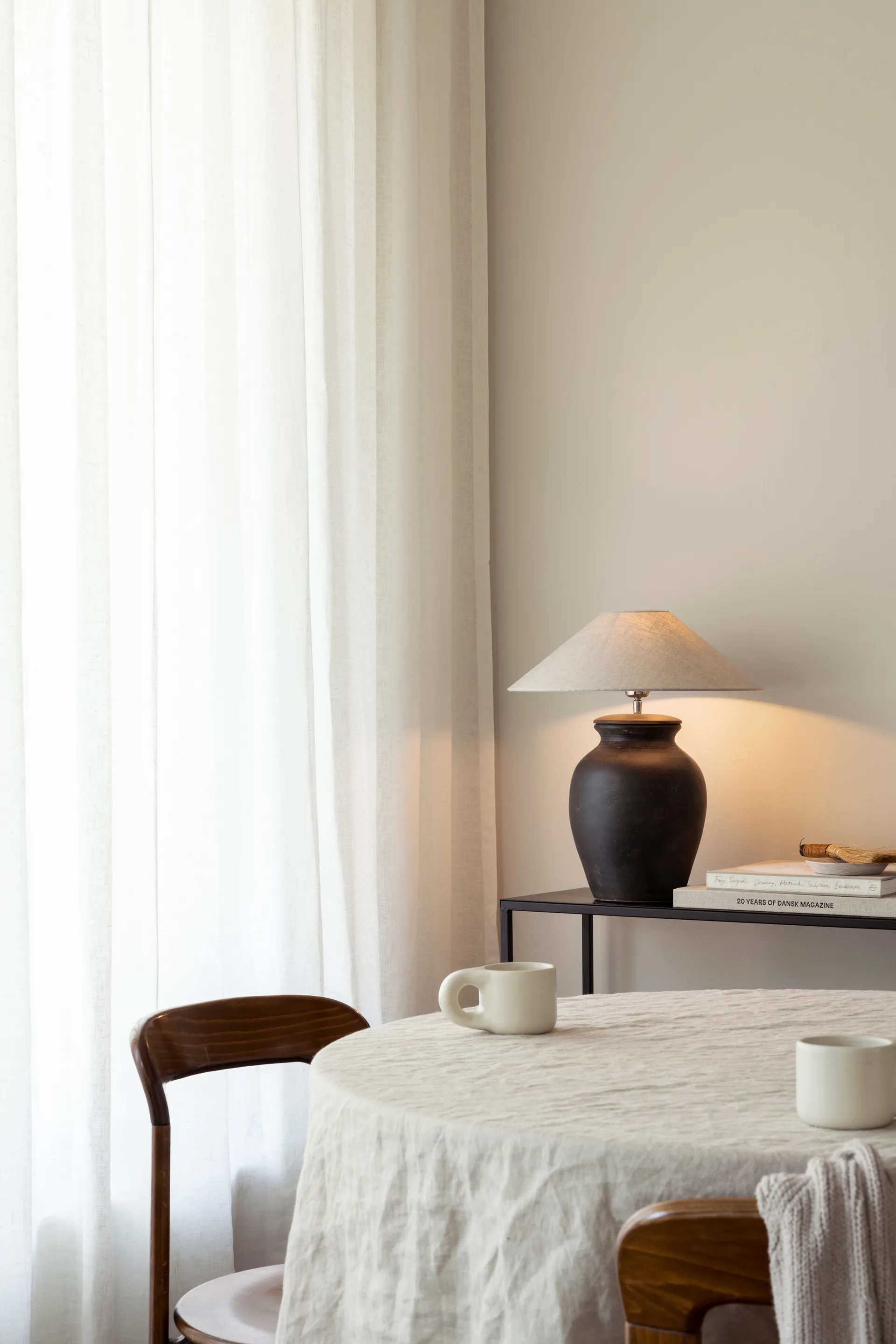 Basic flat lampeskærm Ø42 cm, Natural Watt & Veke