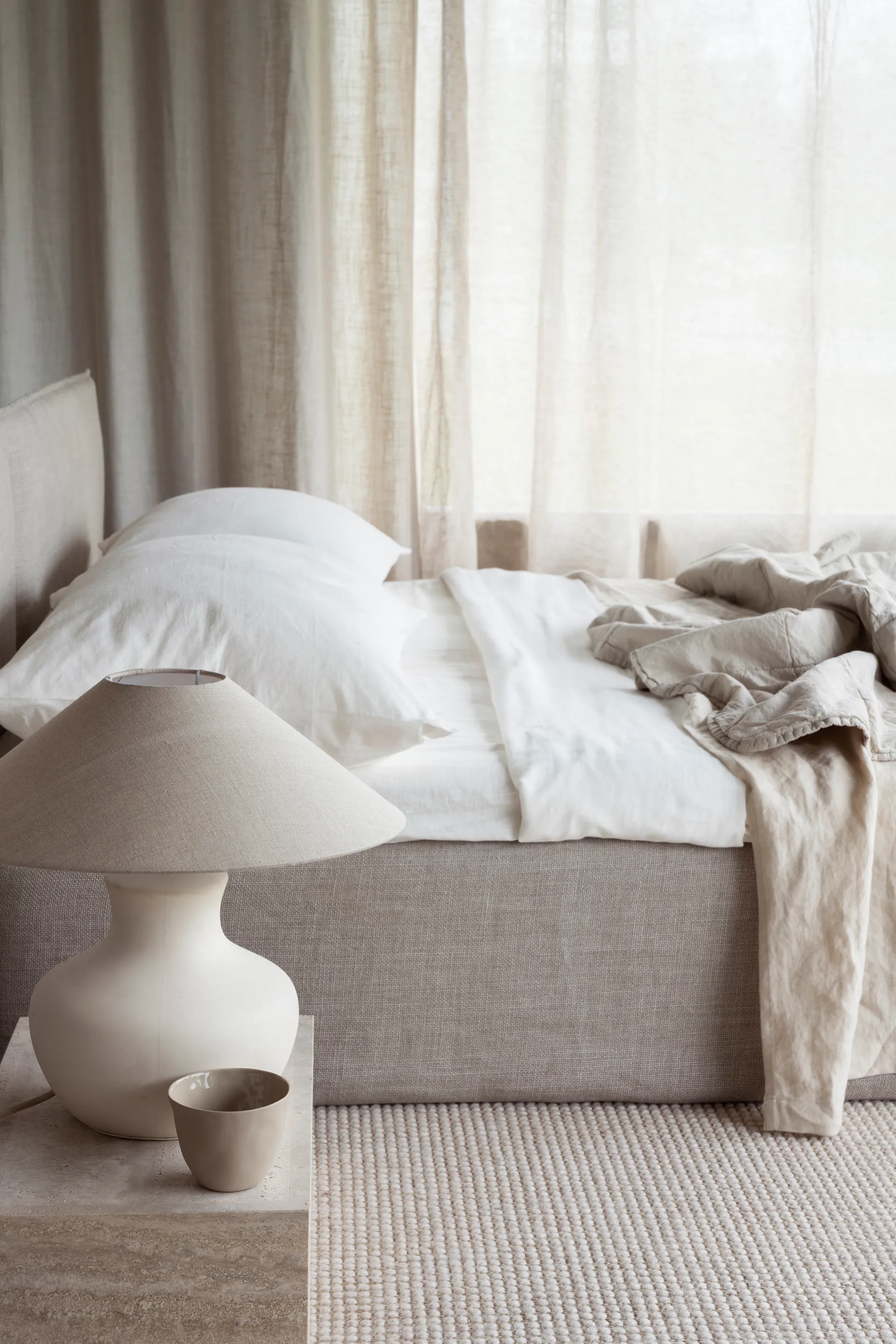 Basic flat lampeskærm Ø42 cm, Natural Watt & Veke